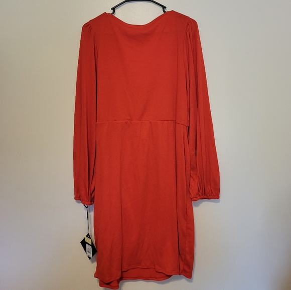 🎯nwt ava & viv red faux wrap dress - Picture 4 of 9